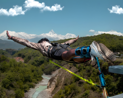 Bungee jumping in Nepal
